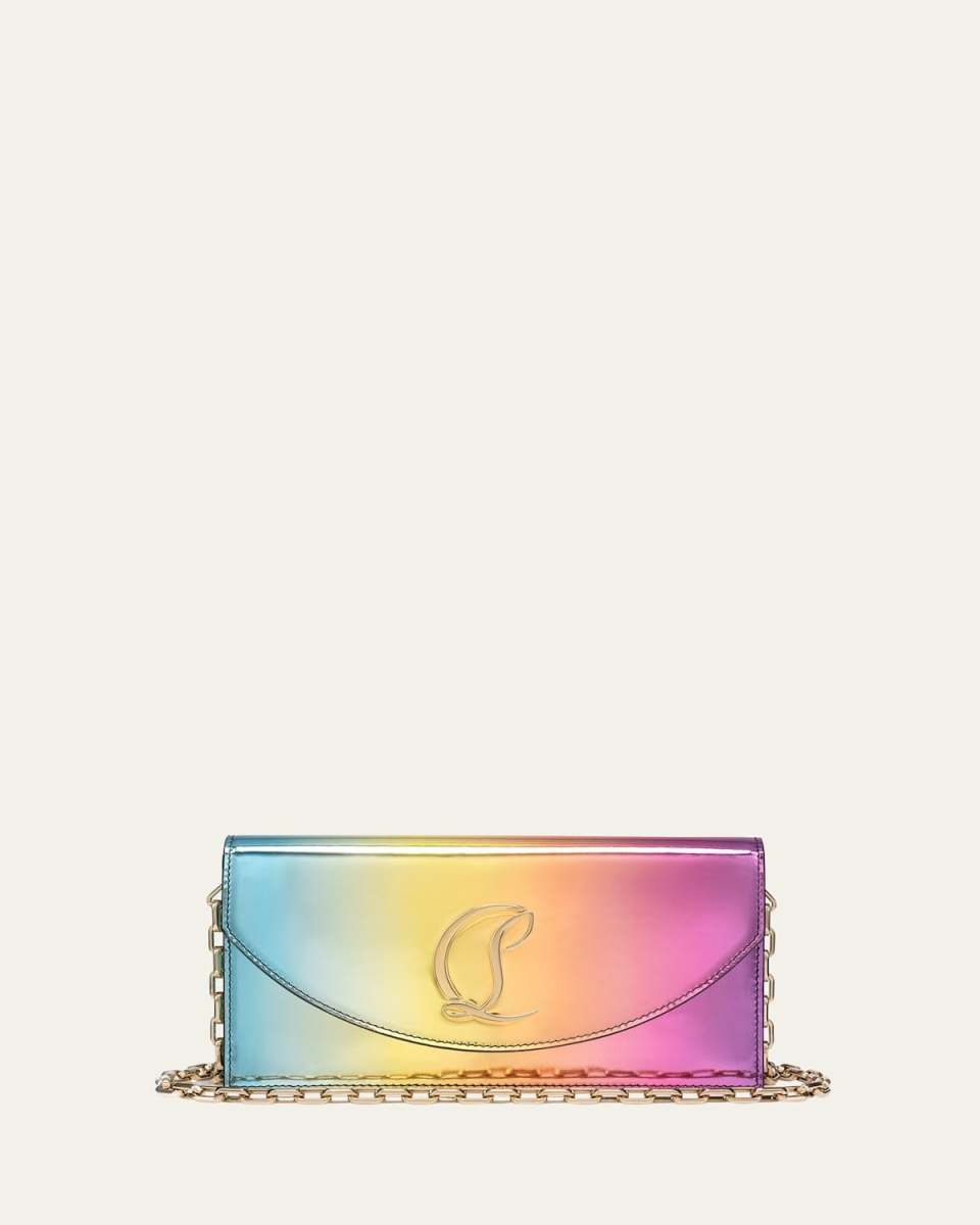 Loubi54 Degrade Metallic Leather Clutch Bag